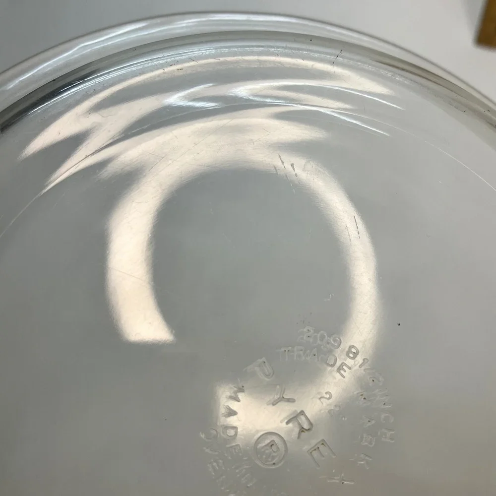 Pyrex 209 Clear Glass Pie Plate 9.5 Inch Vintage Round Ovenware Made in USA‎